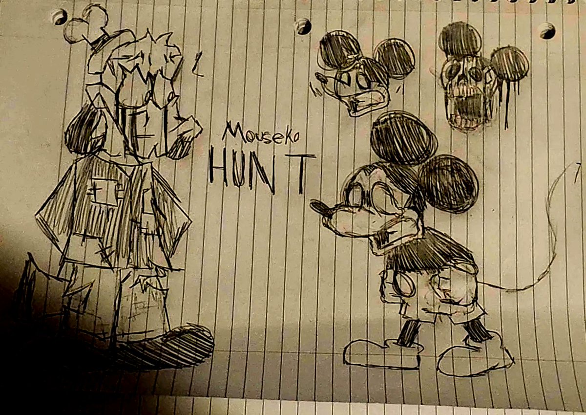 DancyTheFD's tweet photo. @AviFunkin I was bored so uhh.... "MOUSE(ka) HUNT - FUNKIN.AVI UST" 
(yes I know both avier and hunter goofy's stories take place in the same universe but I wanted to base the concept off of that one sketch that was on the wiki) Peak mod btw https://t.co/MBLLWib37o