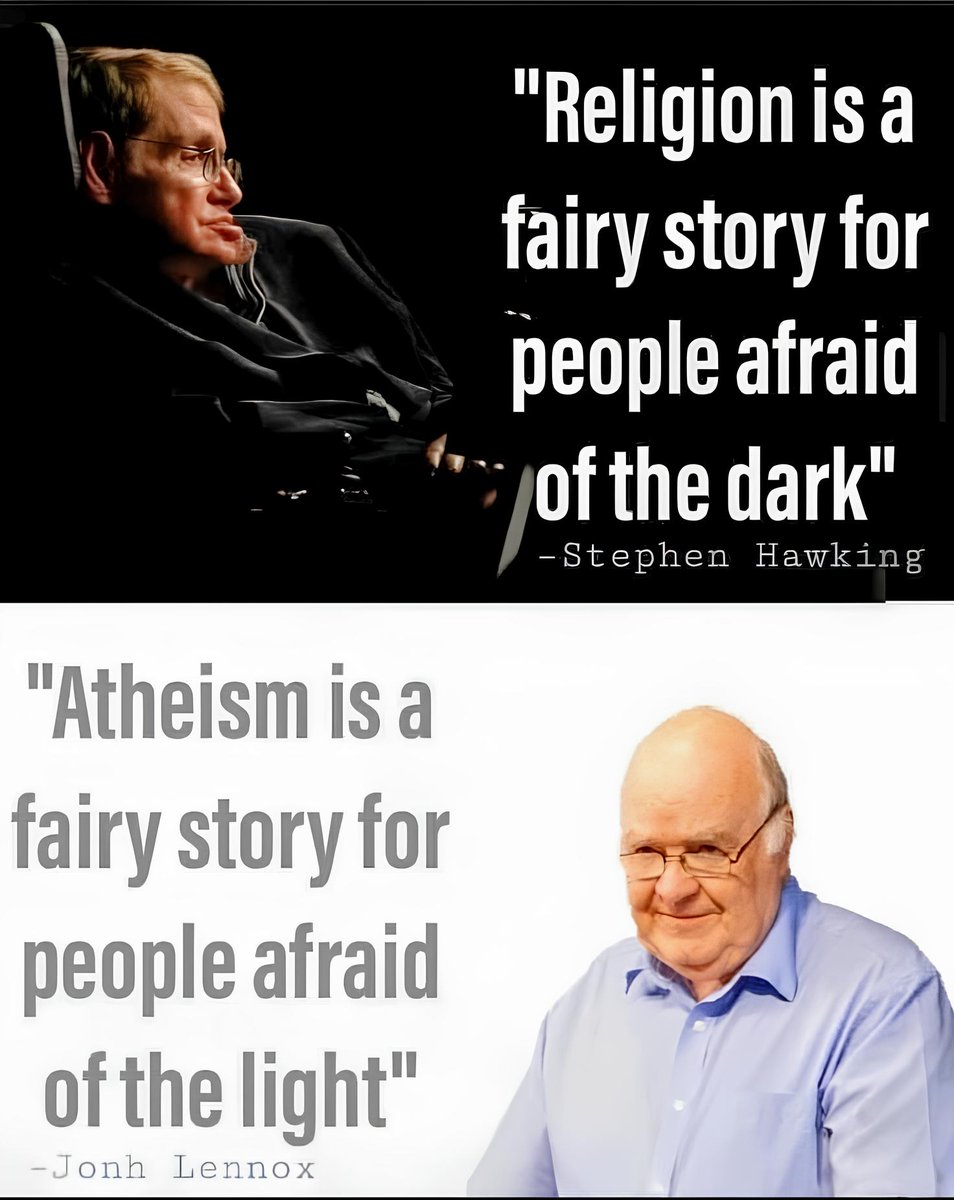 Truth_matters20's tweet image. "Atheism is a fairytale for people afraid of the light." 🎯🔥
—John Lennox