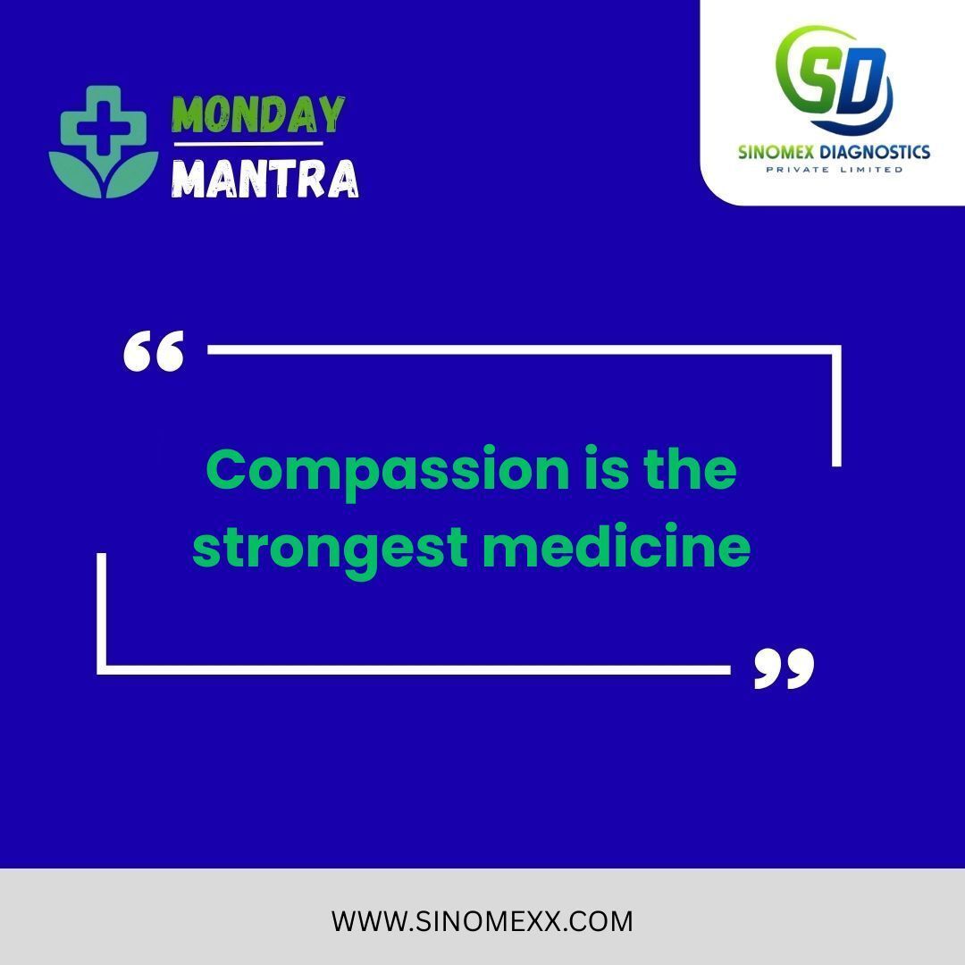 Sinomexx_'s tweet photo. Compassion heals faster than any prescription. 💙🌿
This #MondayMantra, let’s remember: empathy is the strongest medicine. 🩺✨

#SinomexDiagnostics #HealthcareWithHeart #MondayMotivation https://t.co/CivqLHMtkd