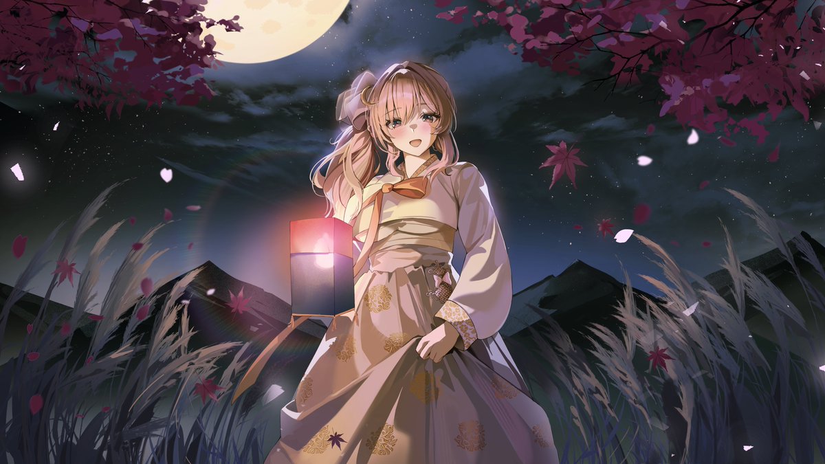 silverrain_72's tweet image. 유달솜님(@ YUDALSOM) 추석 일러스트 작업했습니다 :)  
감사합니다!💧