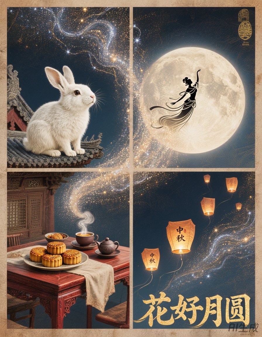 TencentHunyuan's tweet image. Happy Mid-Autumn Festival! 🌕 Celebrating the festival with a visual feast rendered by HunyuanImage 3.0. 🎨

Wishing everyone a beautiful time of reunion and joy. Build your own festive art with the global text-to-image leader!

Try HunyuanImage 3.0 now:
hunyuan.tencent.com/image/en?tabIn…