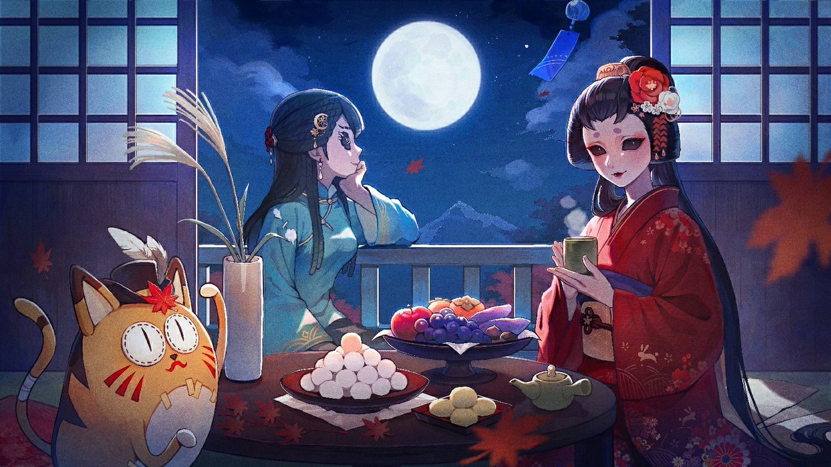 [ 2025 Mid-Autumn Festival Official Art ]

🌕🎑 The Mid-Autumn Moon Shines Full, Reuniting Loved Ones 🎑🌕
Beneath the moonlit night at the manor, a gentle breeze carries the essence of autumn, and red leaves drift gracefully with the wind.
The tranquility under the moon's gentle
