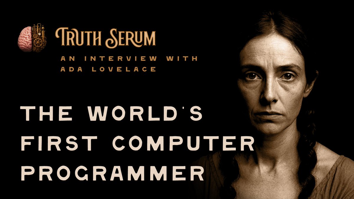 TruthSProject's tweet image. Ada Lovelace predicted AI nearly 200 years ago.
“She saw machines not as calculators, but as engines of imagination.”
Listen on Spotify or Apple: truthserumproject.com
#AdaLovelace #AI #History #Podcast #TheTruthIsNeverDead
