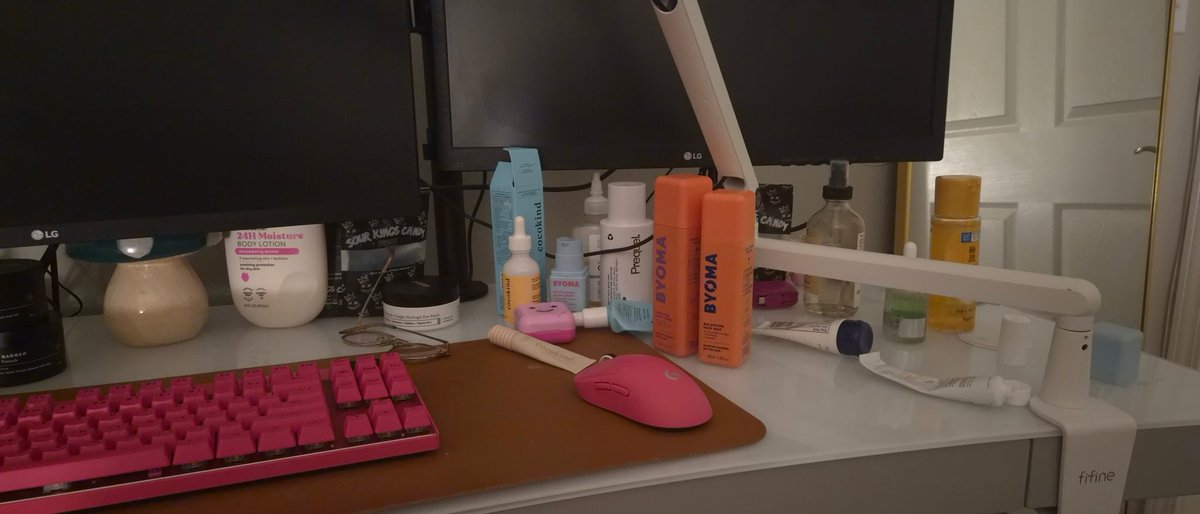 skincare takes up half my setup btw