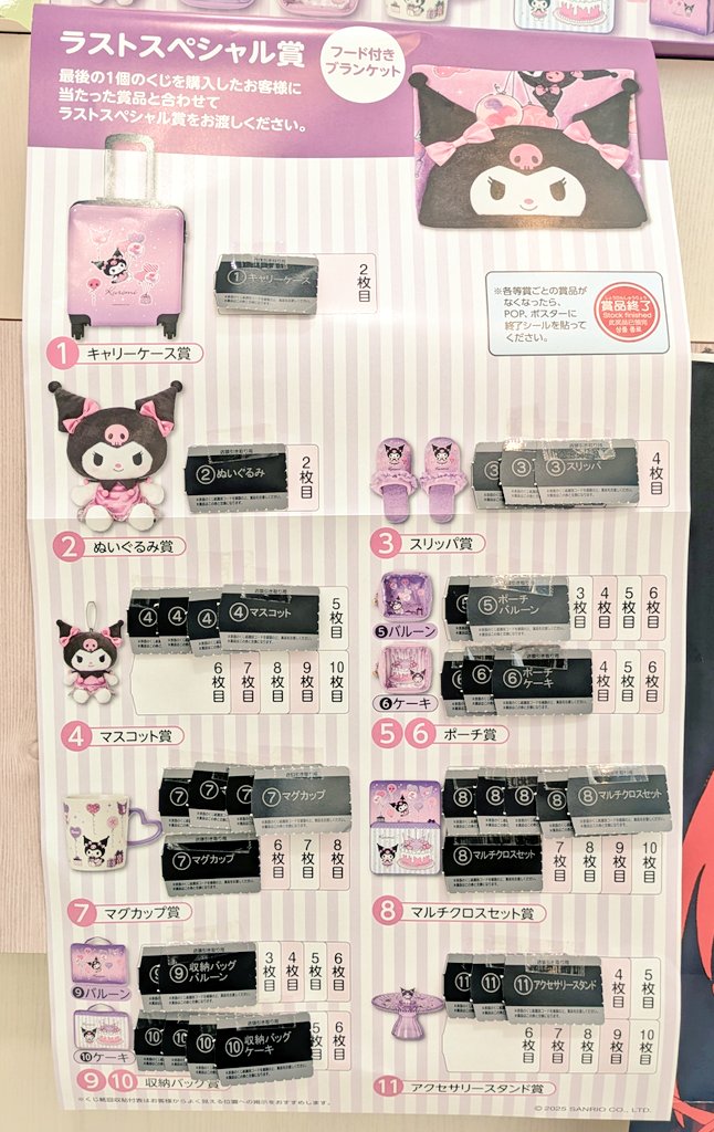 サンリオ クロミ くじ 一番くじ 当たりくじ Happyくじ まとめ セット