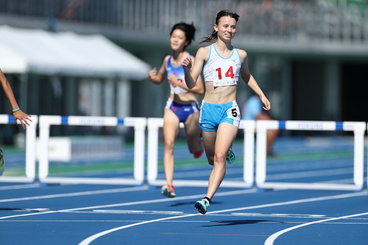 滋賀国スポ 少年女子A300mH ガードナ・レイチェル麻由（神奈川・法政