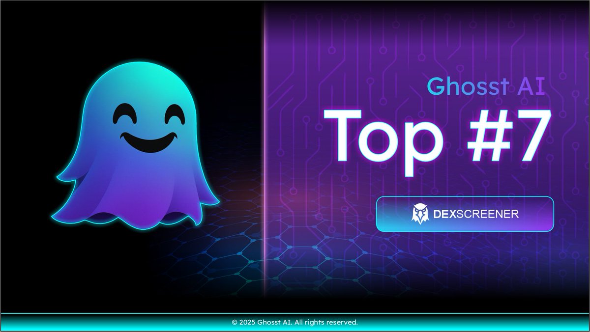 ghosst_ai's tweet image. DexScreener is watching. $GHOSST just claimed spot #7 🚀
dexscreener.com/solana/5p5ZMS7…