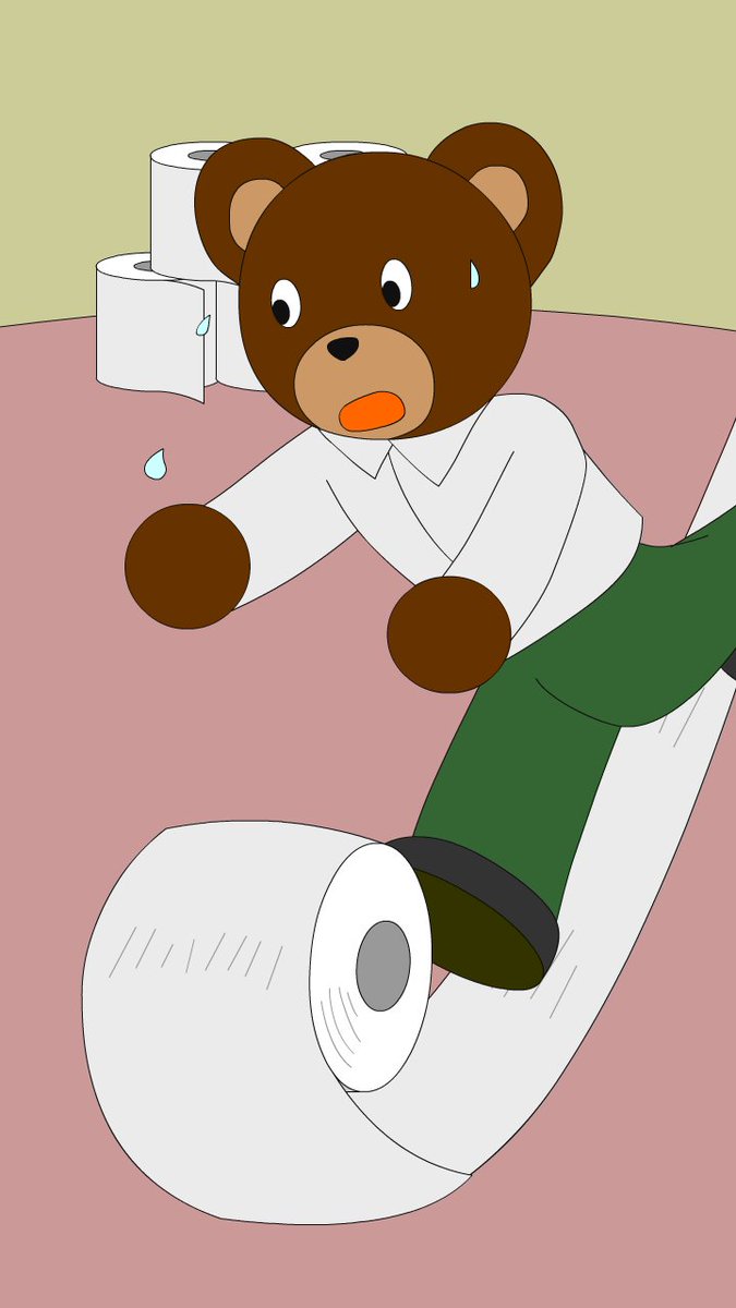 yashirogram's tweet image. Onigiri Bear vs. Rolling Toilet Paper 🧻
Why not watch Onigiri Bear's desperate struggle—and have a little chuckle yourself?

The short animation is now streaming on YouTube.
▶︎ youtube.com/shorts/KzHWywC…