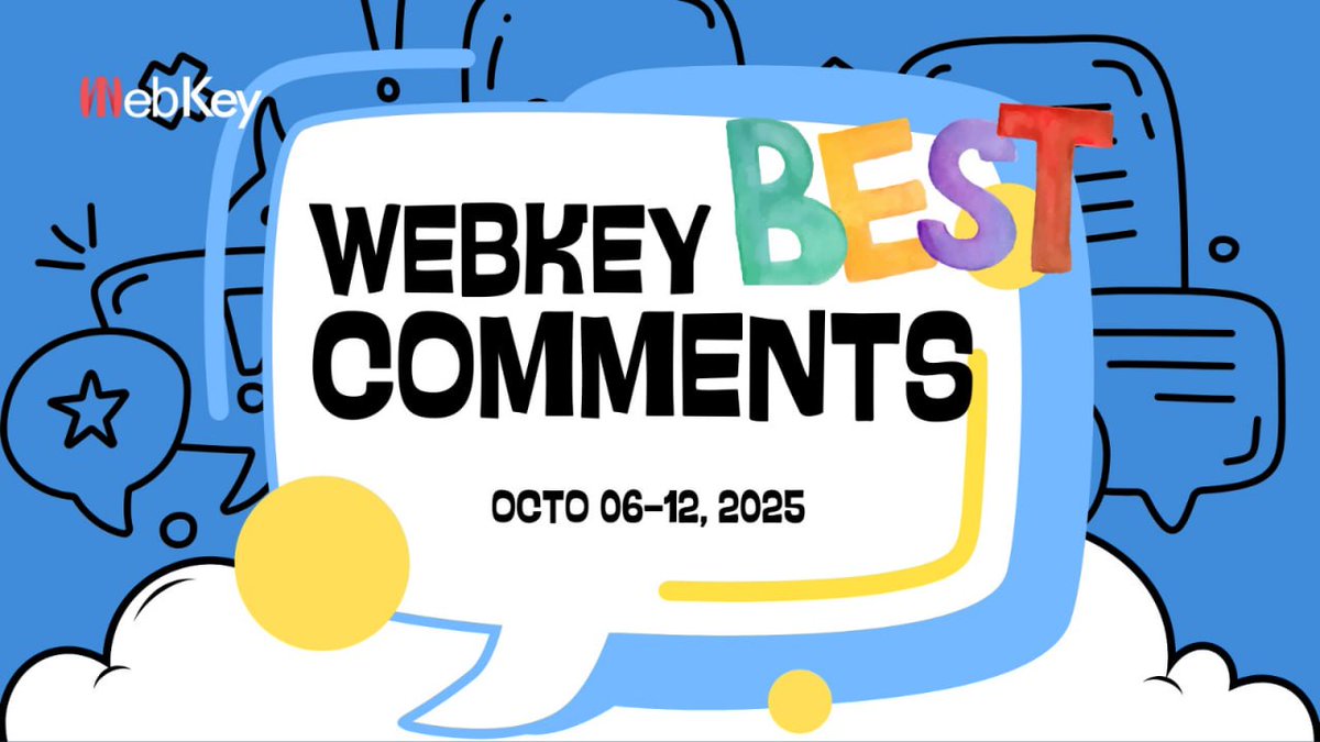 WebKey01's tweet image. 💬✨ WebKey Best Comments Event is LIVE! ✨💬
📅 Period: Oct 6 – 12, 2025
Drop your sharpest takes, wittiest lines, and most creative comments — we’re rewarding the BEST! 🏆
👉 Submit your entries here: forms.gle/4XXJqDQNerQgUj…
Let your words shine. 🚀 #WebKey #CommunityEvent…