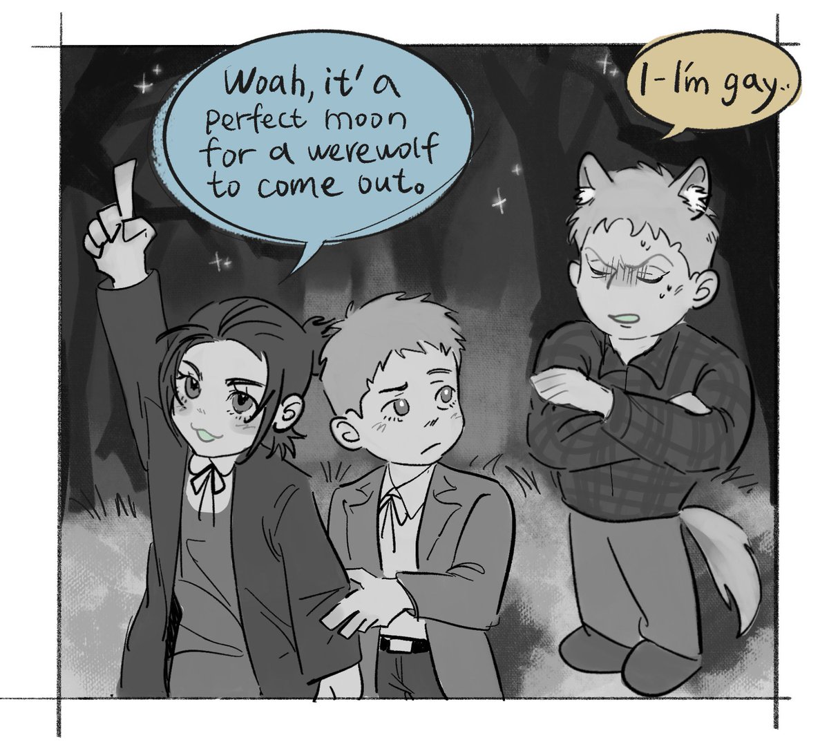 sleeptight0801's tweet image. Perfect moon for a werewolf to come out
#reiner #gabi #falco #aot