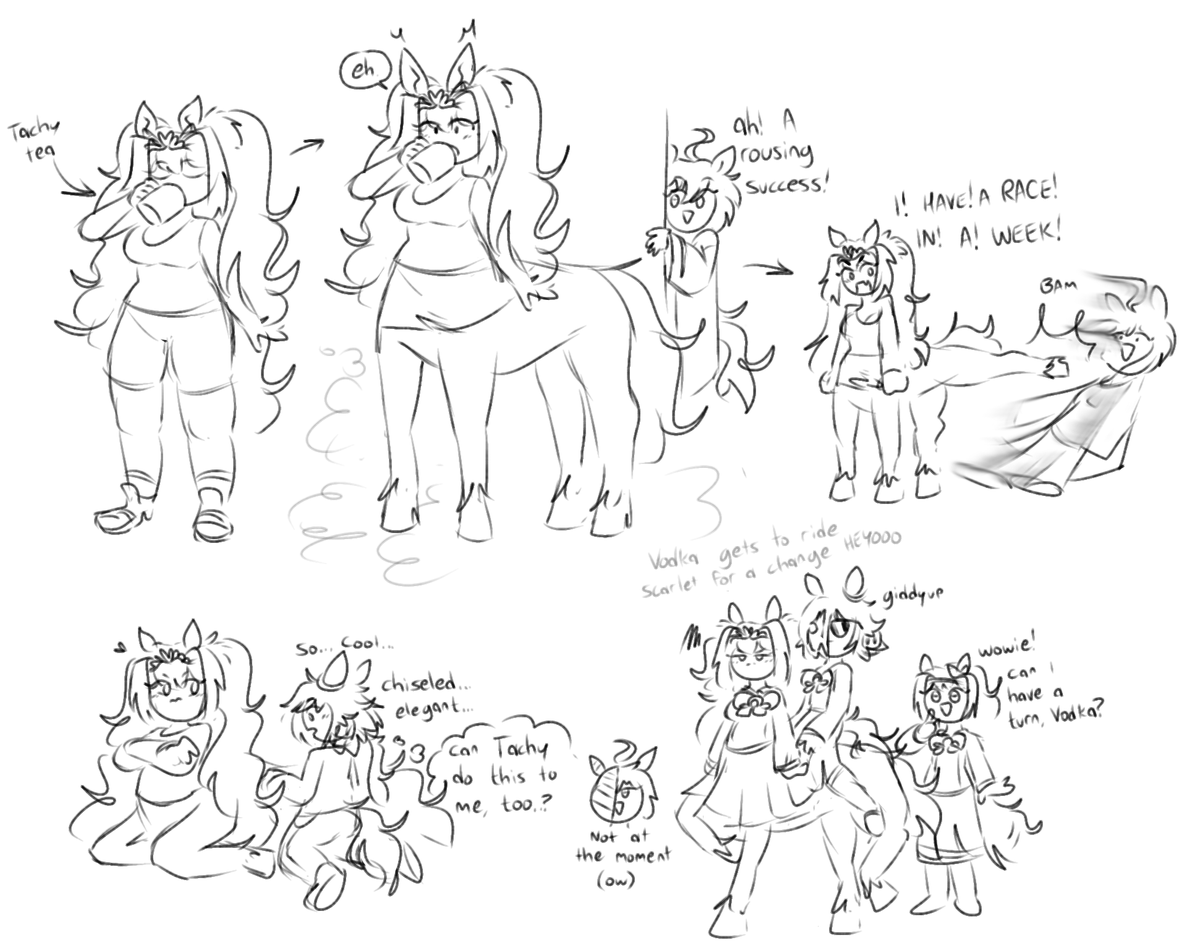 Snooz_E_Daytime's tweet photo. says "umas" and then just draws scarlet bc im afraid of AUs EVERYTHING SLIGHTLY INTERESTING needs to be tachyons doing

sorry for shoddy horse legs its my first rodeo *snrk* https://t.co/pMsZPFMR8m