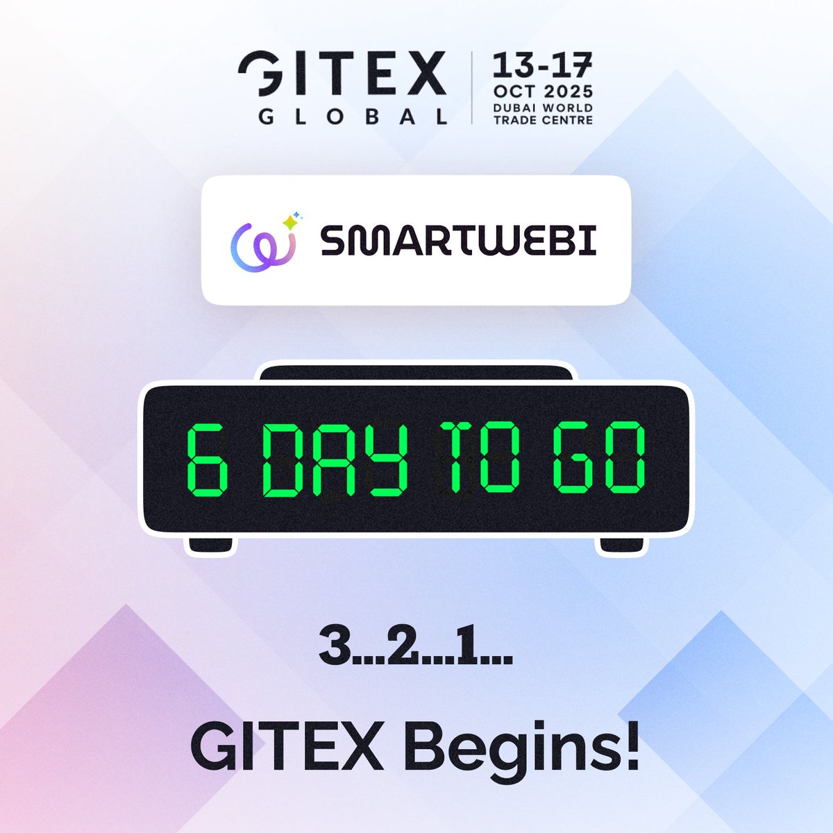 _smartwebi_'s tweet photo. The Countdown Begins

 🚀The wait is almost over!
 SmartWebi is gearing up for GITEX Dubai 2025 — where innovation meets impact.
Experience the future of AI &amp; Automation — all in one platform.

#SmartWebi #GITEXDubai2025 #FutureOfTech #AI #Automation #DigitalInnovation https://t.co/M2N8ePhKut