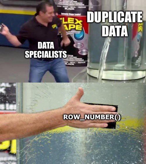 sigmaindata's tweet photo. The only proven method to remove duplicates in #sql 😀

#datamemes #aimemes #dataanalyst #analytics https://t.co/oxlIPTEOMK