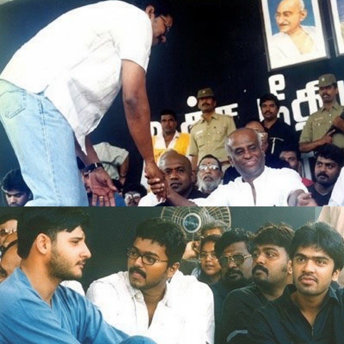 _MovieTamil's tweet image. Throwback - #Rajinikanth - #ThalapathyVijay - #SilambarasanTR