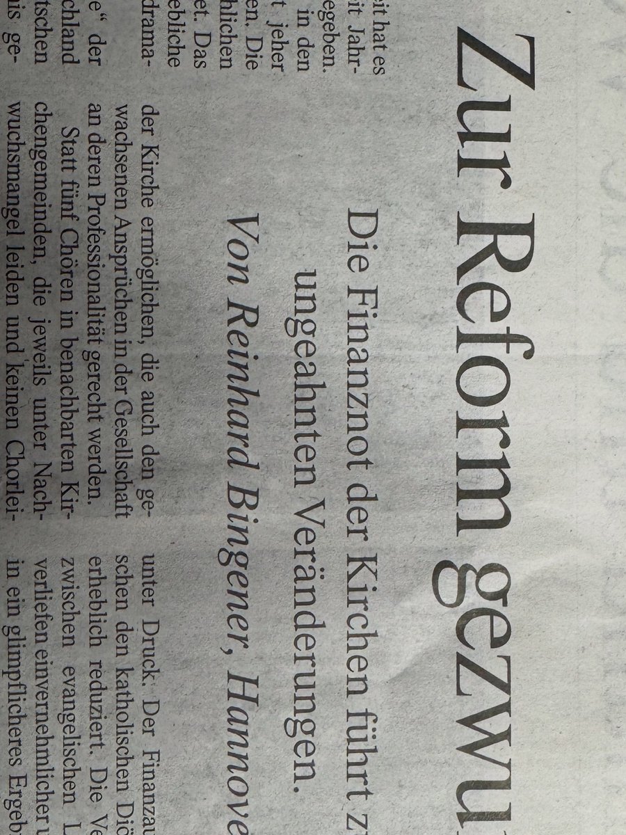 Heute in der FAZ, wenige Tage vor dem Evangelisch-Theologischen Fakultätentag in Göttingen: Kirchen in Finanznot und auf der Suche nach Fusionen untereinander …