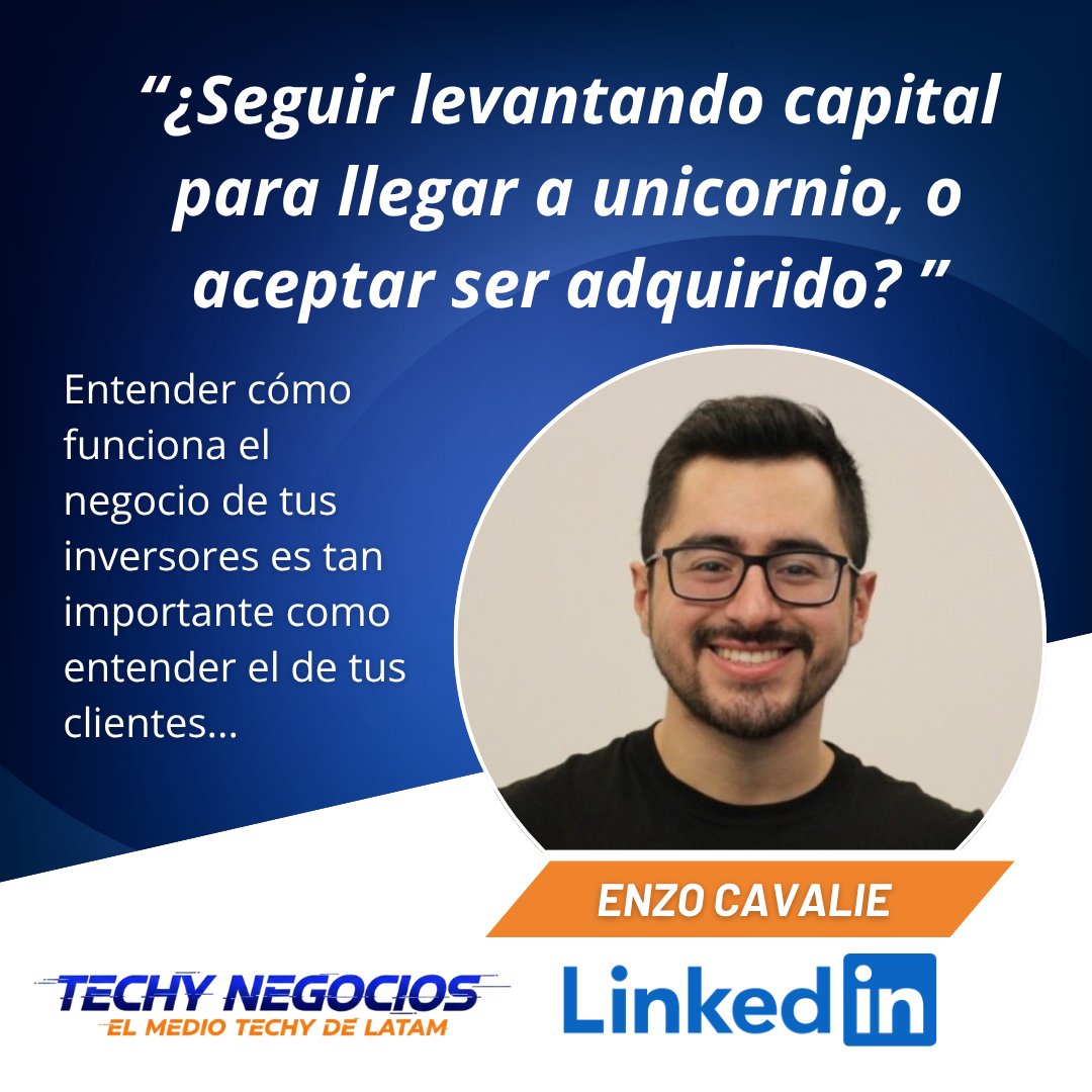 techynegocios's tweet photo. 🚀 En Techy Negocios nos inspira la voz de quienes viven el ecosistema startup a fondo, como Enzo Cavalie, fundador de Startupeable y Venture Capital Principal en Reach Capital.
@enzocavalieg @startupeable
 #Startups #VentureCapital #LATAM https://t.co/usyNURS09U