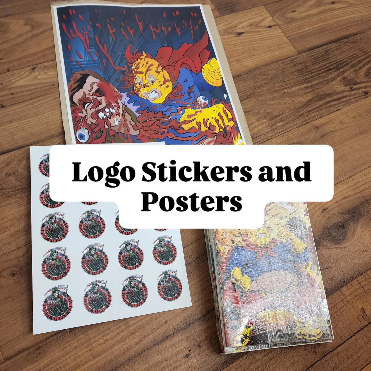 ComicsBloody's tweet photo. We had a great time working on Super Foods #1 Kickstarter and successfully funding and sending printed materials to backers. Our next adventure is Reaper Rules #2 kickstarter and we are excited for the challenge #kickstarter #comics #graphicnovel #art https://t.co/K26ITYjesS