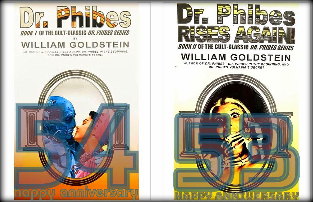 PhibesForever's tweet image. Strike up the Dr. Phibes Clockwork Wizards it&apos;s time to celebrate the #54thanniversary of #THEABOMINABLEDRPHIBES and the #53rdanniversary of #DRPHIBESRISESAGAIN! Buy and Read the #DrPhibesBookSeries today and become a #DrPhibesPhanforever #DRPHIBES a.co/d/9zR0jPO