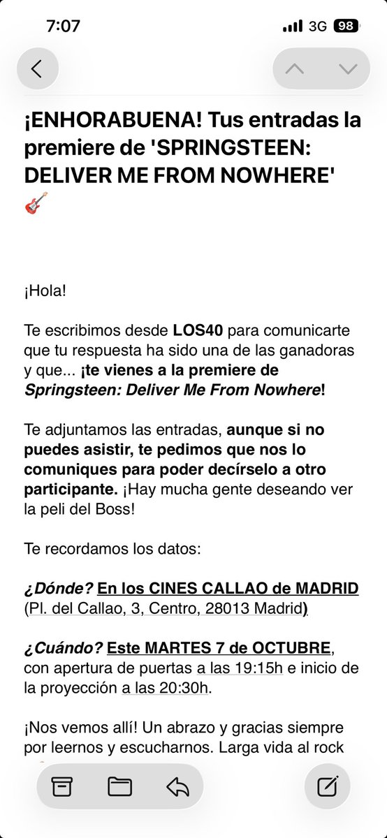 No puedo empezar mejor la mañana … gracias ⁦<a href="/Los40Classic/">LOS40 Classic</a>⁩ … 🎸🎸