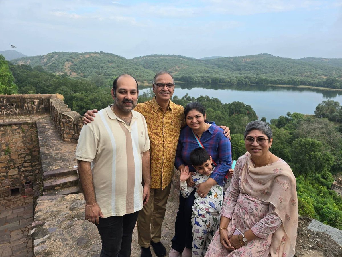 BimalOswal's tweet photo. "Visited the historic Ranthambore Fort inside Ranthambore National Park (Tiger Reserve), Rajasthan, with family on 1st October 2025." https://t.co/lI2XwHwAXO