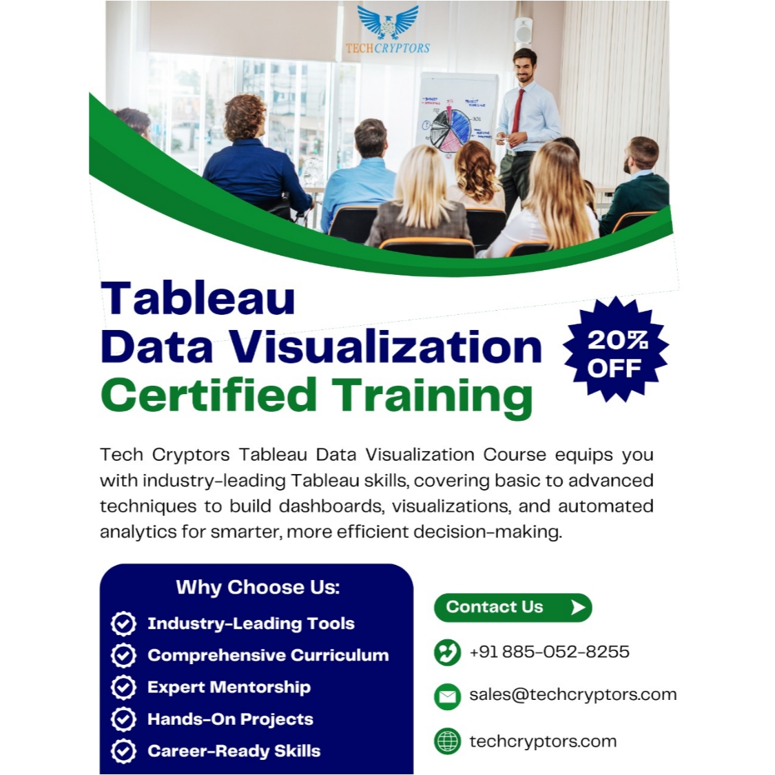 TechCryptors's tweet image. 🚀Unlock the power of data with Tableau Data Visualization Certified Training by Tech Cryptors!
📞wa.me/918850528255
📧sales@techcryptors.com
🌍 techcryptors.com
#TableauTraining #AnalyticsTraining #DataVisualizationCourse #BestITTrainingCourse #TechCryptors