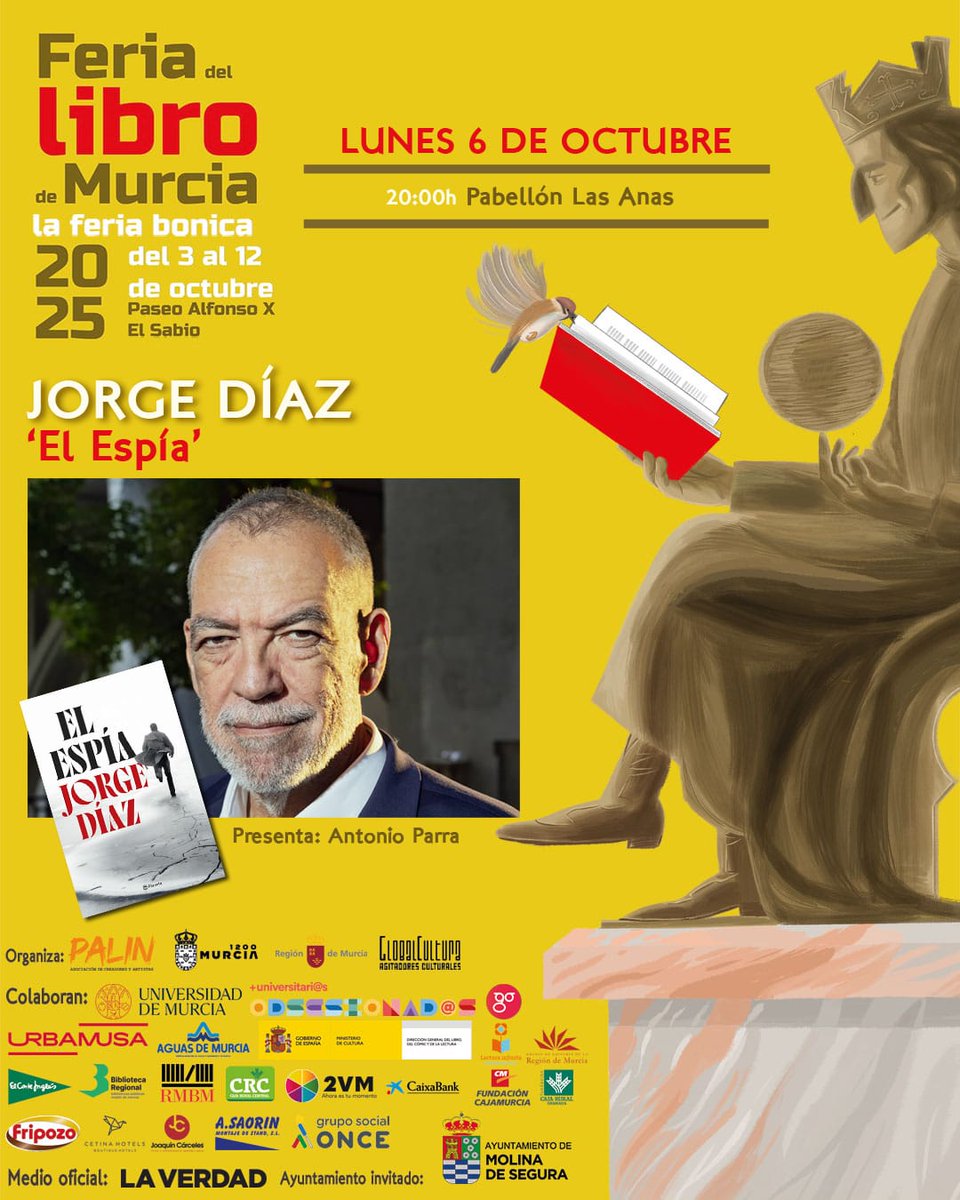 Volvemos de nuevo a la <a href="/feriaLibroMurci/">Feria del Libro de Murcia</a> firmando en <a href="/MAREditor/">MAREditor</a> y presentando después a Jorge Díaz y su novela El espía.