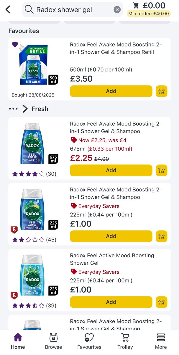 mattyboysmith's tweet photo. @Ocado once again I find myself pointing out that if I try and do the right thing for the environment and buy the refill, you charge twice as much compared to buying the plastic-heavy bottles. 
Does Ocado really want to profit from plastic pollution?! https://t.co/qcJ6sprh3s