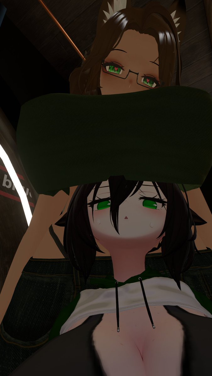 JadedVRC's tweet image. Had fun with @fredemitch! Hope to meet more wonderful folks soon~! Moo~! 🍿🐮💚
#Milltina3D #VRChat