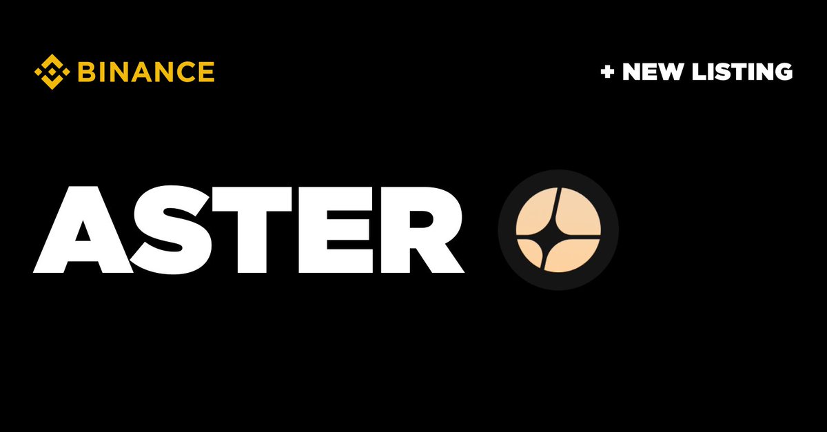 binancezh's tweet photo. 币安将上市Aster ( $ASTER )并为其添加种子标签

✅了解更多：https://t.co/a8MYIMBqjA https://t.co/VCpwmhwc5A