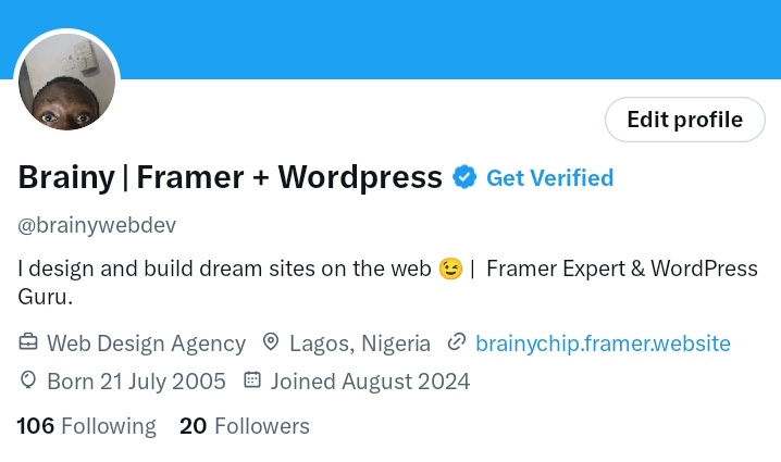 brainywebdev's tweet image. GM.
Welcome to a new week to scale and make giant strides again.
Btw, I think the call out worked.
Cus what am I seeing this morning 😁😅