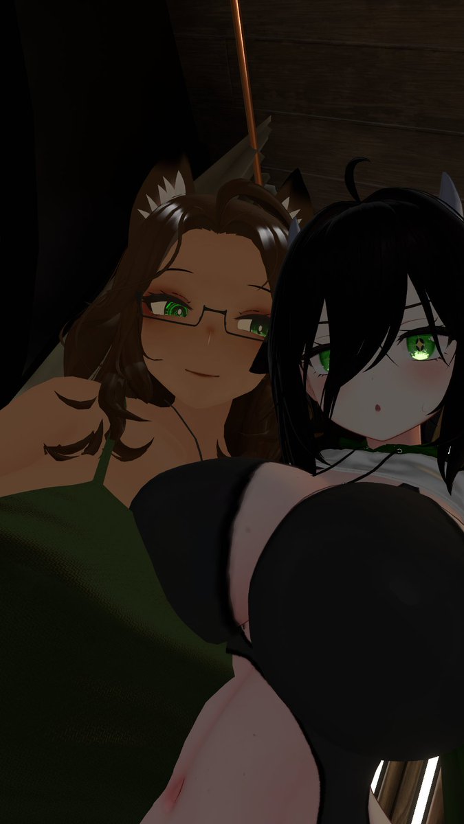 JadedVRC's tweet image. Had fun with @fredemitch! Hope to meet more wonderful folks soon~! Moo~! 🍿🐮💚
#Milltina3D #VRChat