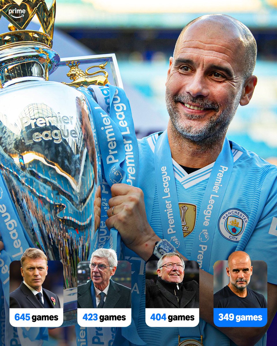 primevideosport's tweet image. Pep Guardiola 𝙎𝙈𝘼𝙎𝙃𝙀𝙎 the record for quickest manager to reach 250 Premier League wins 😳🔥
