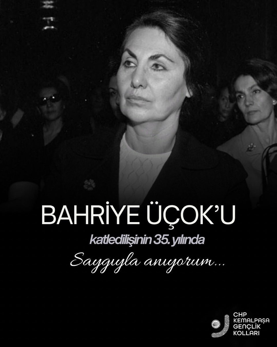 Laikliğin, bilimin ve kadın özgürlüğünün sembolü Bahriye Üçok’u, katledilişinin 35. yılında saygı ve özlemle anıyoruz.