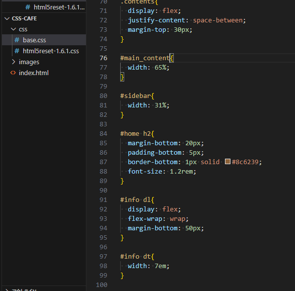 nonmama08's tweet image. よくよく見なおしてみたところ、class nameの記述間違いでした(;´･ω･)

どこで崩れるかコメントに変えながら検証して場所を見つけ、よく見たら１文字入れ忘れという(;´･ω･)ｗ

問題のところはココでした↓

main_contentsのsです

#WEB制作 #html学習 #CSS学習