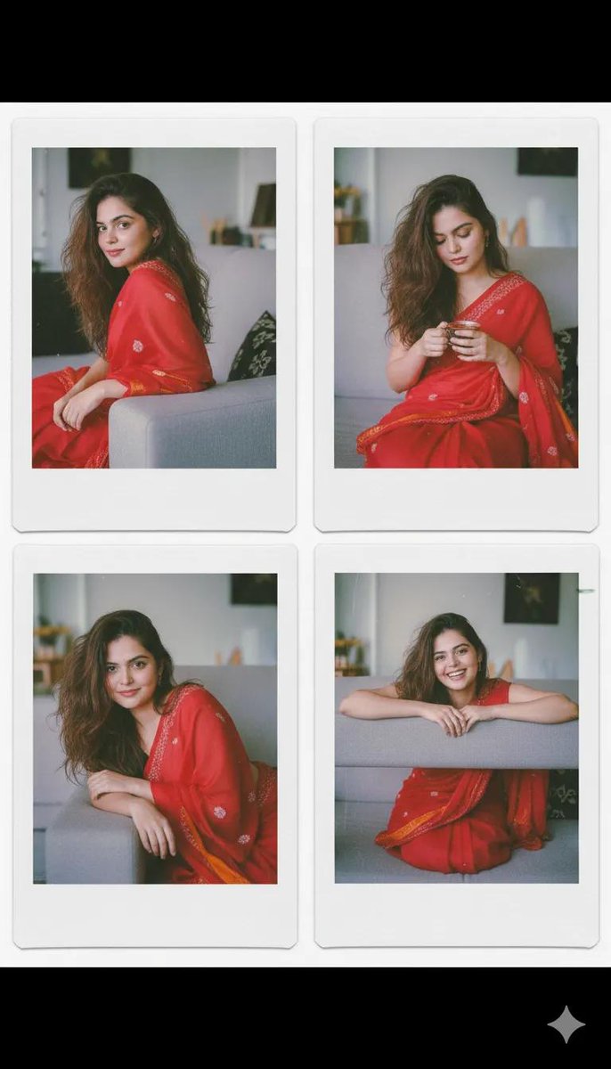 ShreyaYadav___'s tweet image. 🌸Create 4 Polaroid style portraits in a clean collage, white frames. 🌸
⚙️ Use Google Gemini ai ⚙️
1 Prompt:❤️
Don't change face . Create 4 Polaroid-style portraits in a clean collage, white frames. Authentic retro film look: faded tones, pastel, creamy whites, film grain,…