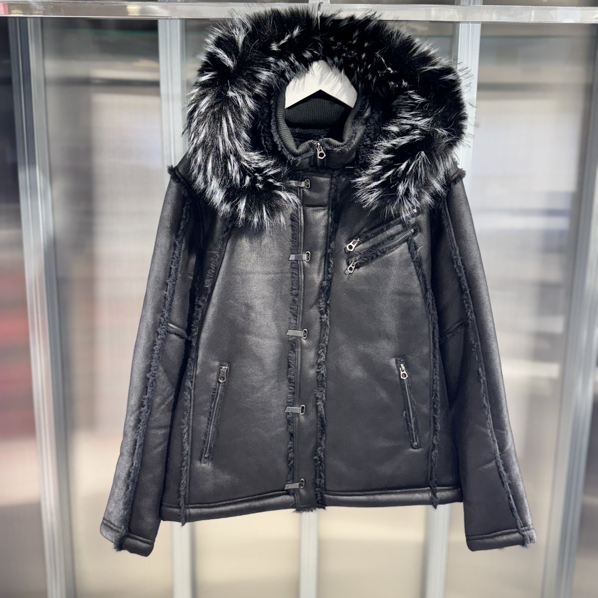 FUGA NEW ARRIVAL ・FG25-H02 ・コーティングムートンJKT ・BLK ・M,L 
