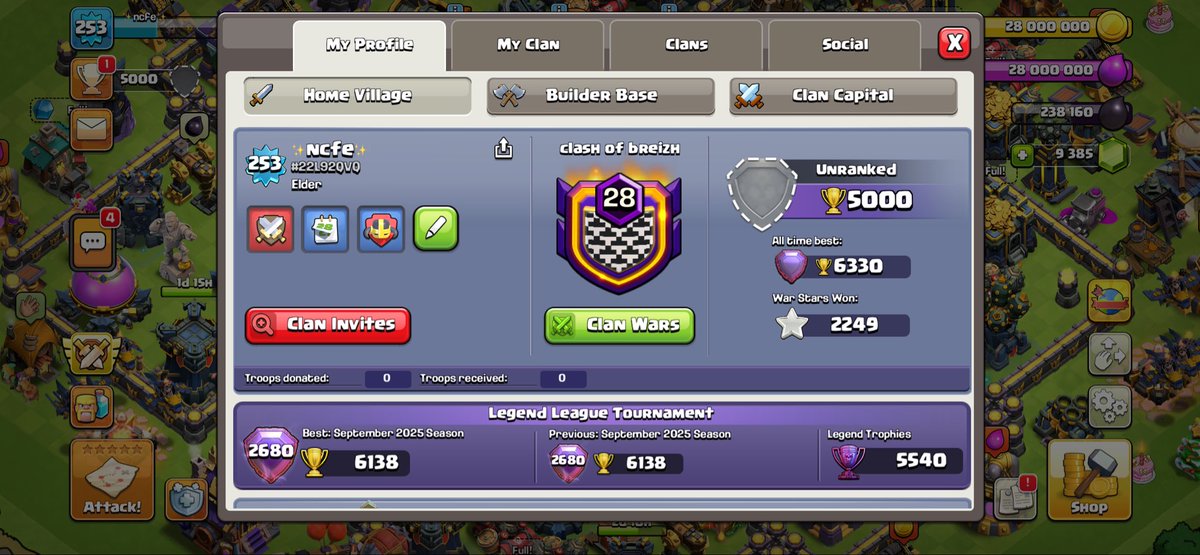 Fini la ligue légende avec un top sympa 👌. #ClashOfClans #legend_th