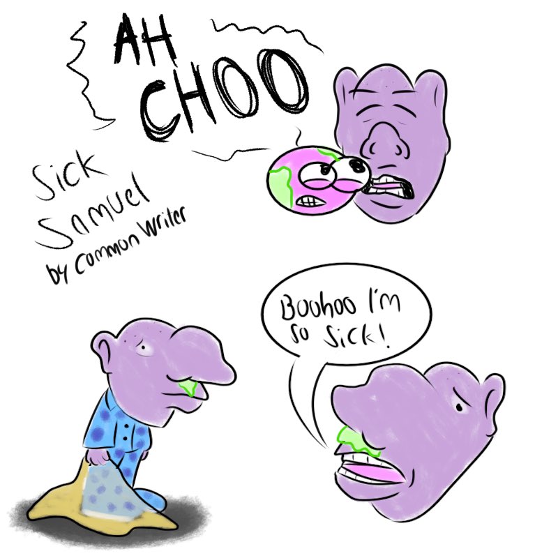 common_next's tweet image. I love Smiling Friends but it’s fucked up they stole my original concept of a character named S. Samuel and branded it as their own