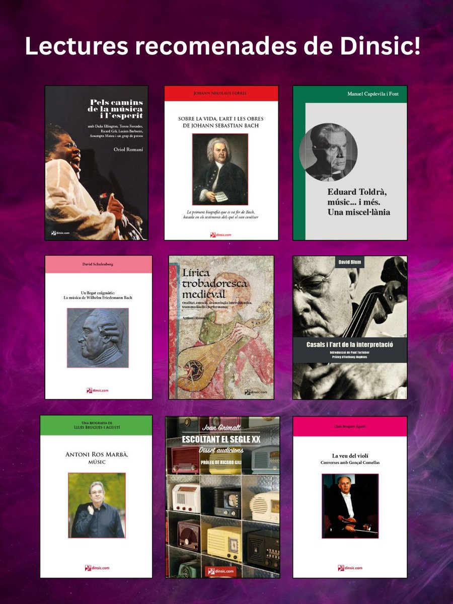 📚 Descobreix aquestes lectures: Oriol Romaní, Forkel, Toldrà, Pau Casals i molt més!