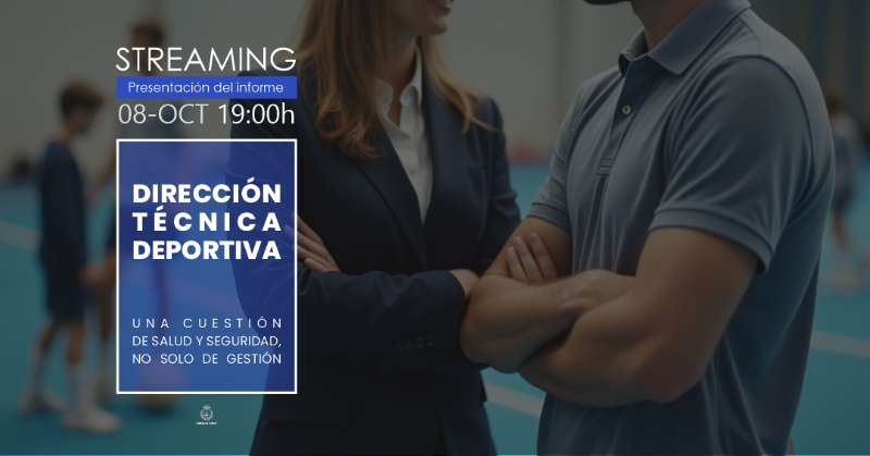 ConsejoCOLEF's tweet photo. 🖥️  El Consejo COLEF presenta en un webinar abierto el nuevo informe “Dirección Técnica Deportiva: una cuestión de salud y seguridad, no solo de gestión”‼️

¡AGÉNDALO!
📅 Fecha: miércoles, 8 de octubre
🕖 Hora: 19:00
💻 Formato: online, en streaming.

+ℹ️👇🏻