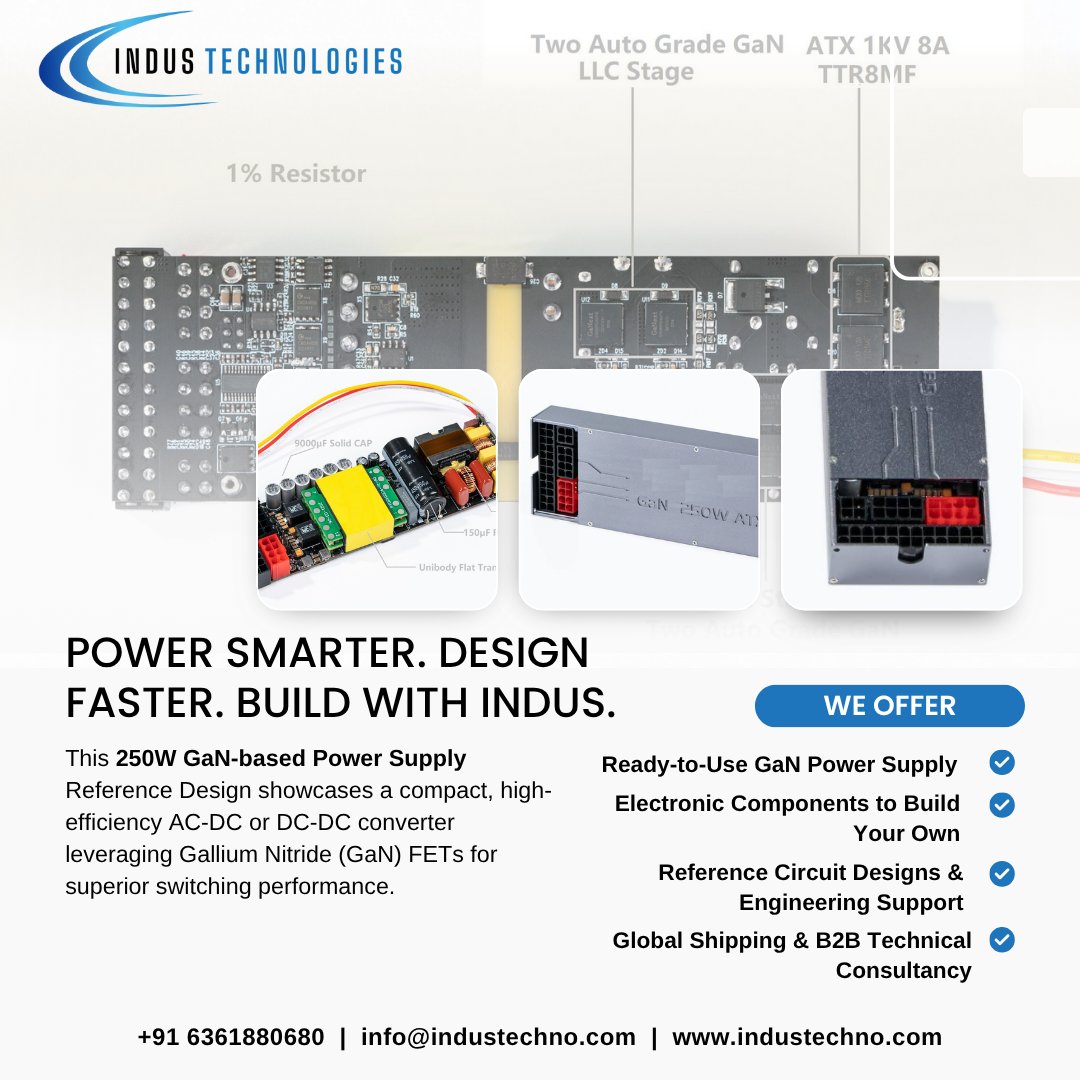 technologi39582's tweet image. ⚡ Build your own high-efficiency power supply with our 250W GaN Reference Design!

🌍 Global delivery of full design + components
📩 DM for docs or orders!
#GaNTech #PowerDesign #BuildWithIndus #ReferenceDesign #Electronics #GlobalDelivery #IndusTechnologies #TechInnovation