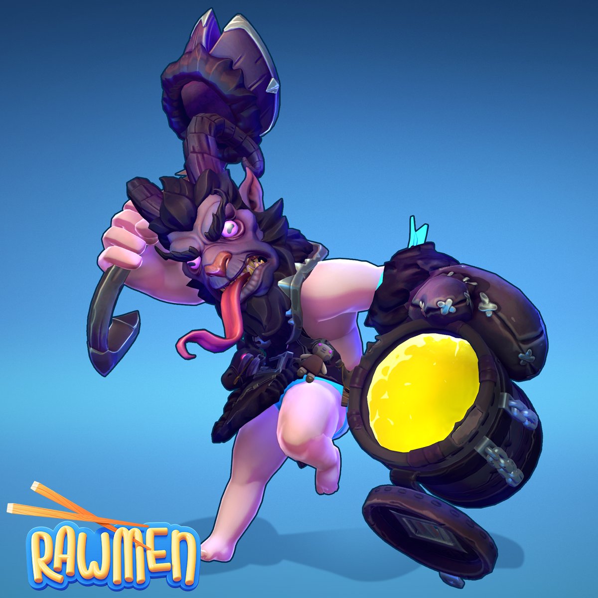 Unleash festive chaos in Rawmen!
We crafted the stylized Krampus skin for <a href="/animal_labs/">ANIMAL - 🍜 RAWMEN Creators</a>  over-the-top food-fighting game, handling concept, modeling, and customization assets with human-made artistry and detail. pietrap.com
#GameDev #3DArt #StylizedArt #CharacterArt