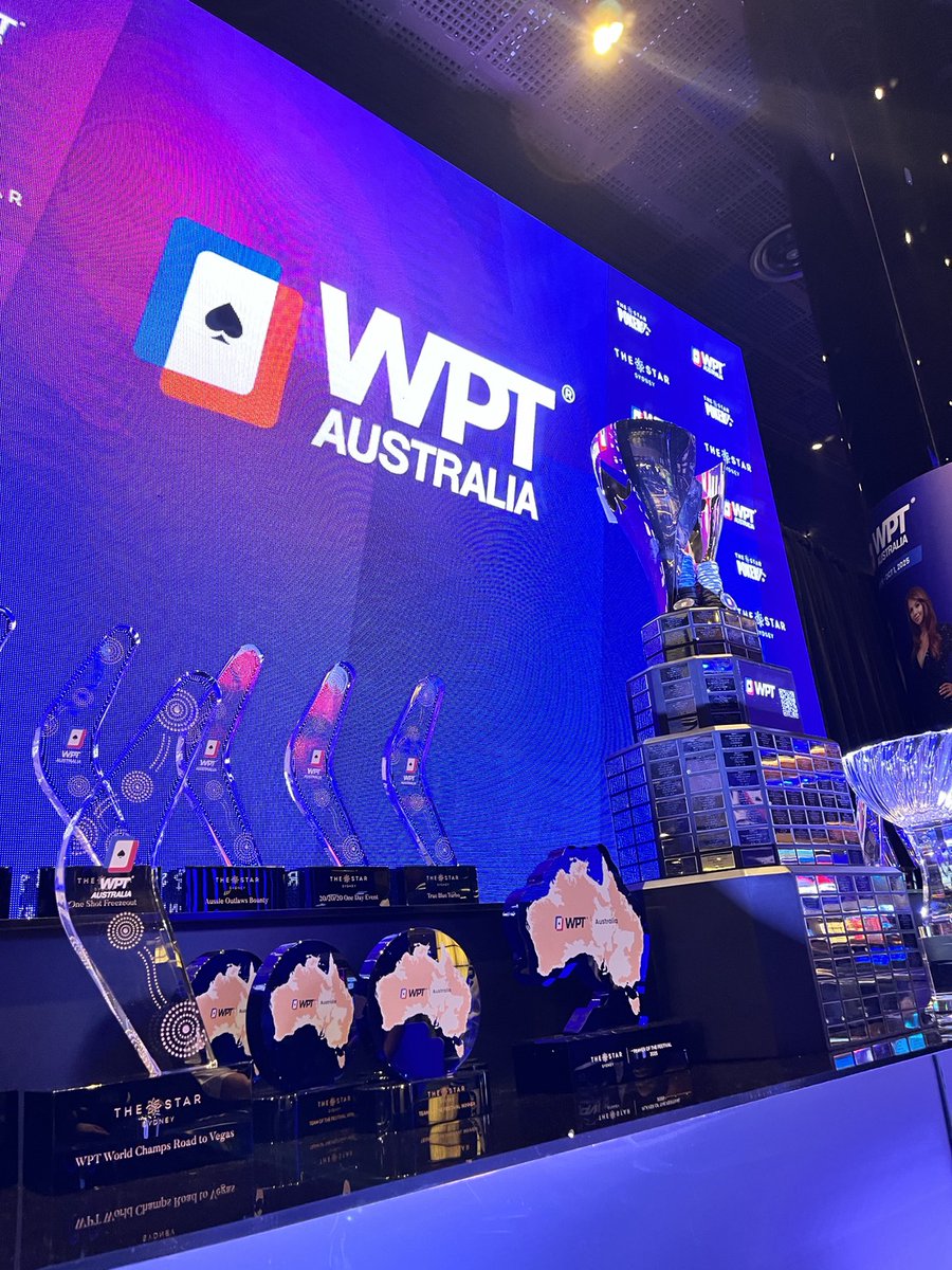 dk__poker's tweet photo. WPT Australia🇦🇺終了（9/18-10/2参加）

＜結果＞
【MTT】
・2ITM / 8E(ITM 25%)
・Ent：$12,030
・Prize：$15,124
・Total：+$3,094（ROI 1.25x）

【cash】
・$2-5 17h +$2,710
・$5-10 8h -$450

Total：+$5,354（観光諸経費込では全然マイナス）

＜ポーカー振り返り＞
・トータルバイインの約50%のメインで運よくインマネしたこともあり、なんとかプラス（だが、ロングランもできていないので少額）
・前回の遠征の反省を踏まえてICMを意識してレンジやサイズを選択できるように少しだけなったような気がした（ようやく変な飛び方はしなくなった）
・そもそものイベント数の少なさ、半分は観光をしていたこと、Day2に3回行ったことが重なり、Ent数が8。次はもっとポーカーしたい

＜感想＞
・今回はパートナーがついてきてくれたので、心身ともに健康で遠征できた！やっぱり遠征は今後も一人じゃなくて誰かと行きたいなと思った！（感謝）
・オーストラリアは初めてきたけど超好きな国になった！スーパーでオージ��ビーフ買って宿の共用キッチンで焼いて食べる生活最高（乾燥と日差し以外・・・）