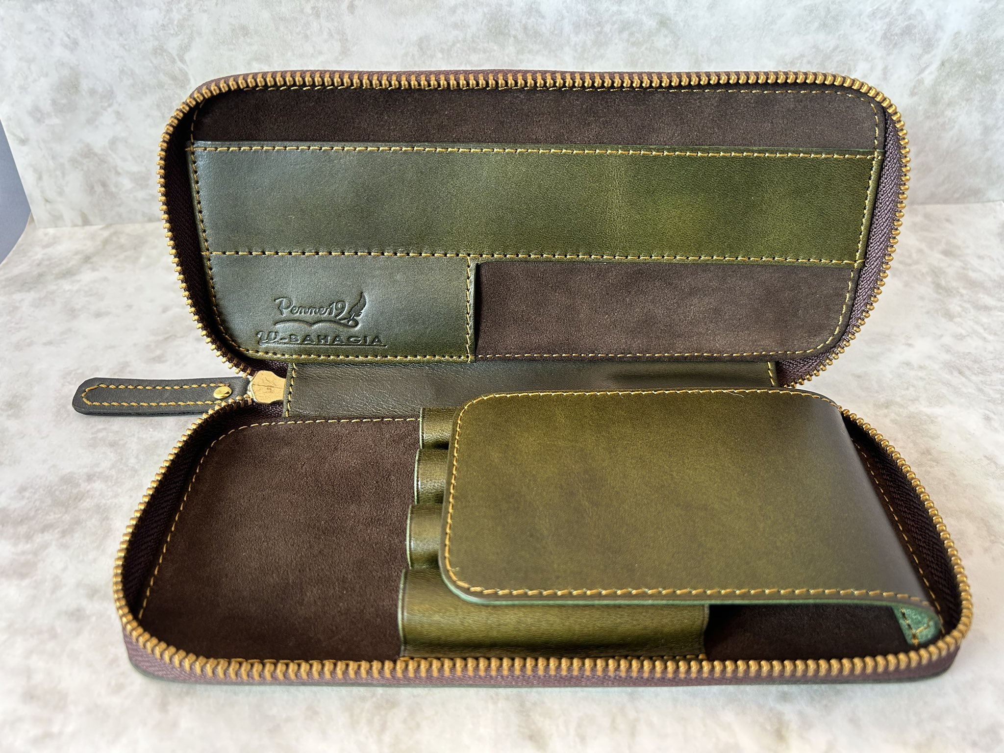 Bahagia＆Craft 10本差しペンケース プエブロネイビー バハギア ペンケース ラウンドジップ型 プエブロ ネロ | Bahagia