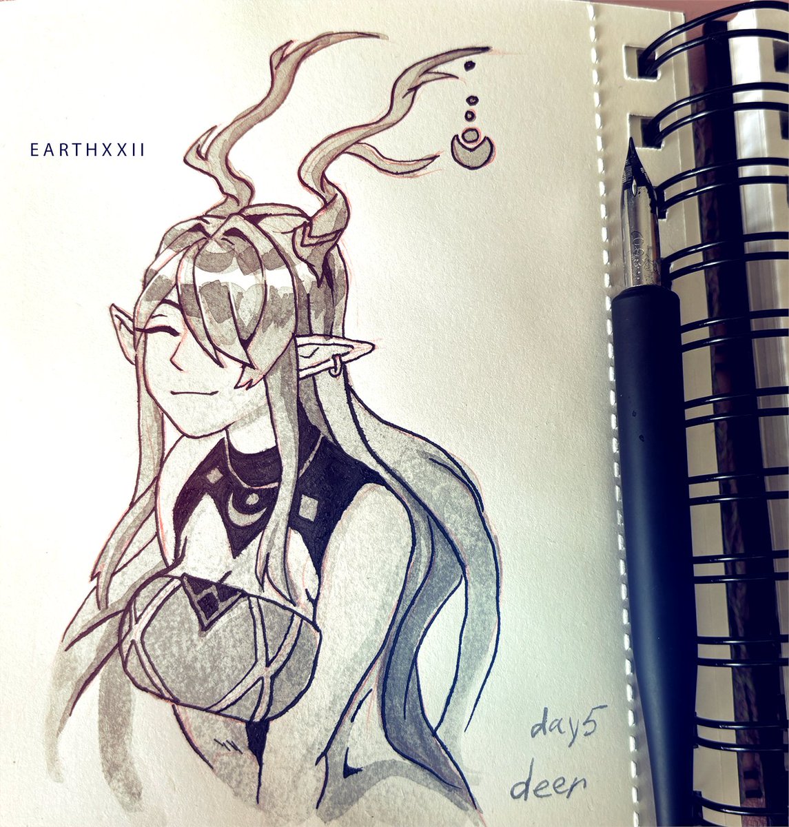 somekindofEarth's tweet photo. Ahahaha I have absolutely no control over the thickness of the line, the paper loses its structure if I use the eraser even once.....
#inktober2025 #inktober2025deer #inktober2025day5 #lauma #laumagenshin https://t.co/gaPGZheDT3