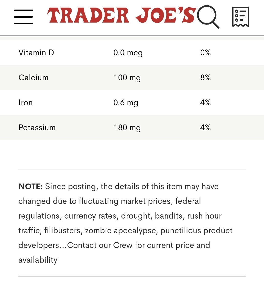 Trader Joe's "tariff warning label" on the page for an imported Italian pasta.

Winner!