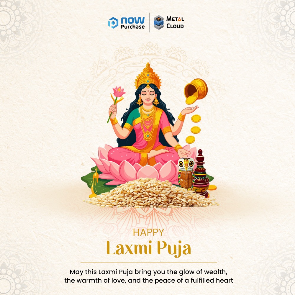 Subho Kojagori! 🙏
True wealth lies in harmony, love &amp; new beginnings. This Laxmi Puja, may your home glow with prosperity, peace &amp; gratitude. 🌸

#SubhoKojagori #LaxmiPuja #NowPurchase #MetalCloud #Prosperity #Gratitude