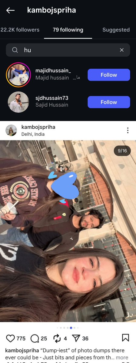 Raka448's tweet image. This is SPRIHA KAMBOJ, a Psychologist at AIIMS Delhi, who is in a relationship with an Unemployed ¢hh∆pri Muslim boy named Majid Hussain. 

You can guess what level of HONDA SHERNI she is from the fact that she follows the Mullah and his brother from her main account, but she…