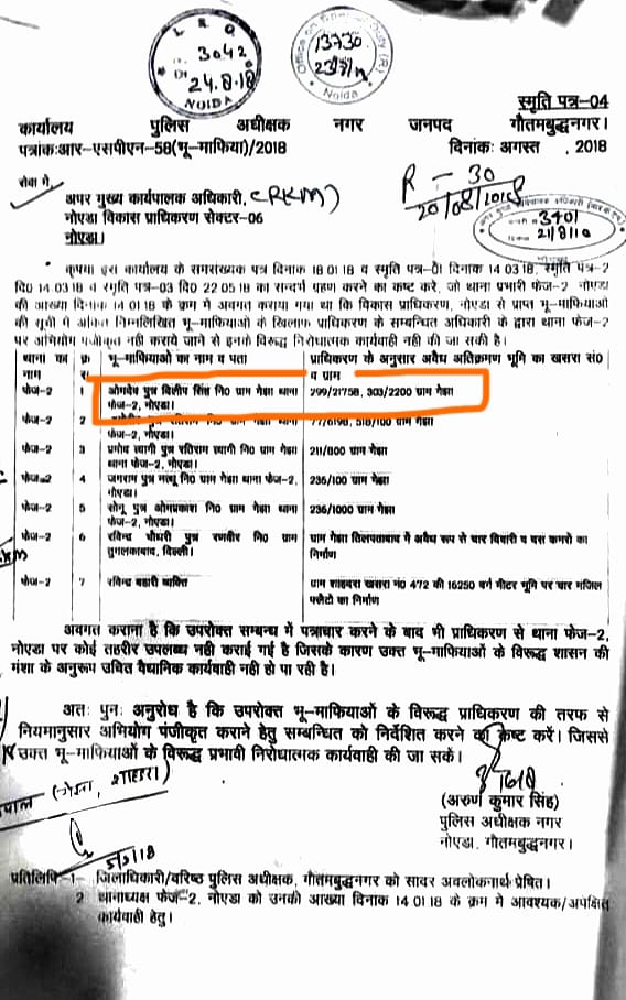 BhuAnti61501's tweet photo. ग्राम गेझा खसरा नंबर 299 जो कि नोएडा अधिग्रहण भूमि है पर प्रशासन द्वारा घोषित भू माफिया ओम देव और उसके भाइयों ने मिलकर पिछले 15 वर्षों से कब्जा किया हुआ है कृपया खसरा नंबर 299 का भौतिक सर्वे करने का कष्ट करें 
@CMOfficeUP @Manojkmr_singh @CeoNoida @noida_authority https://t.co/auOcUIxo24