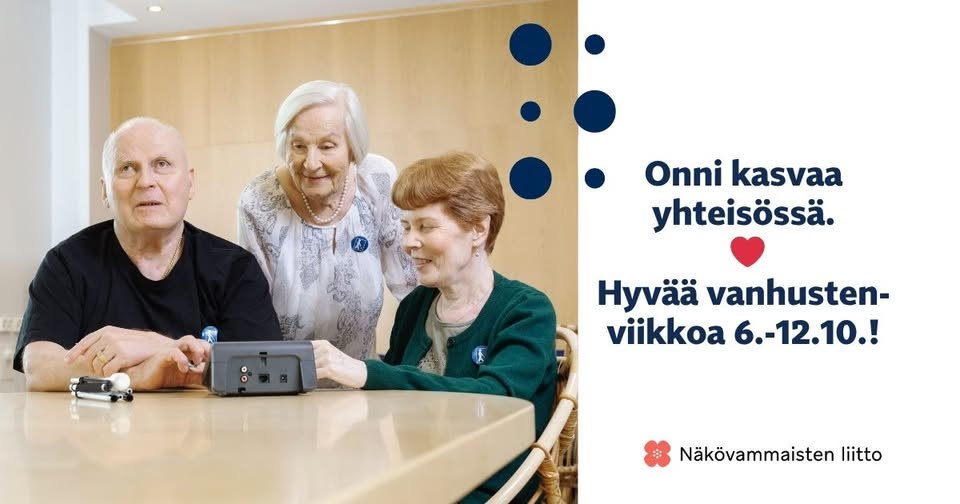 Hyvää vanhustenviikkoa! ❤️
Vapaaehtoiset lukevat lehtiä näkövammaisyhdistyksissä eri puolella Suomea joka viikko. Lehtien jakelu tapahtuu tiedonsaantipalveluidemme kautta.
Äänilehti on monelle ikääntyneelle ainoa keino saada tietoa oman alueen tapahtumista. #Vanhustenviikko